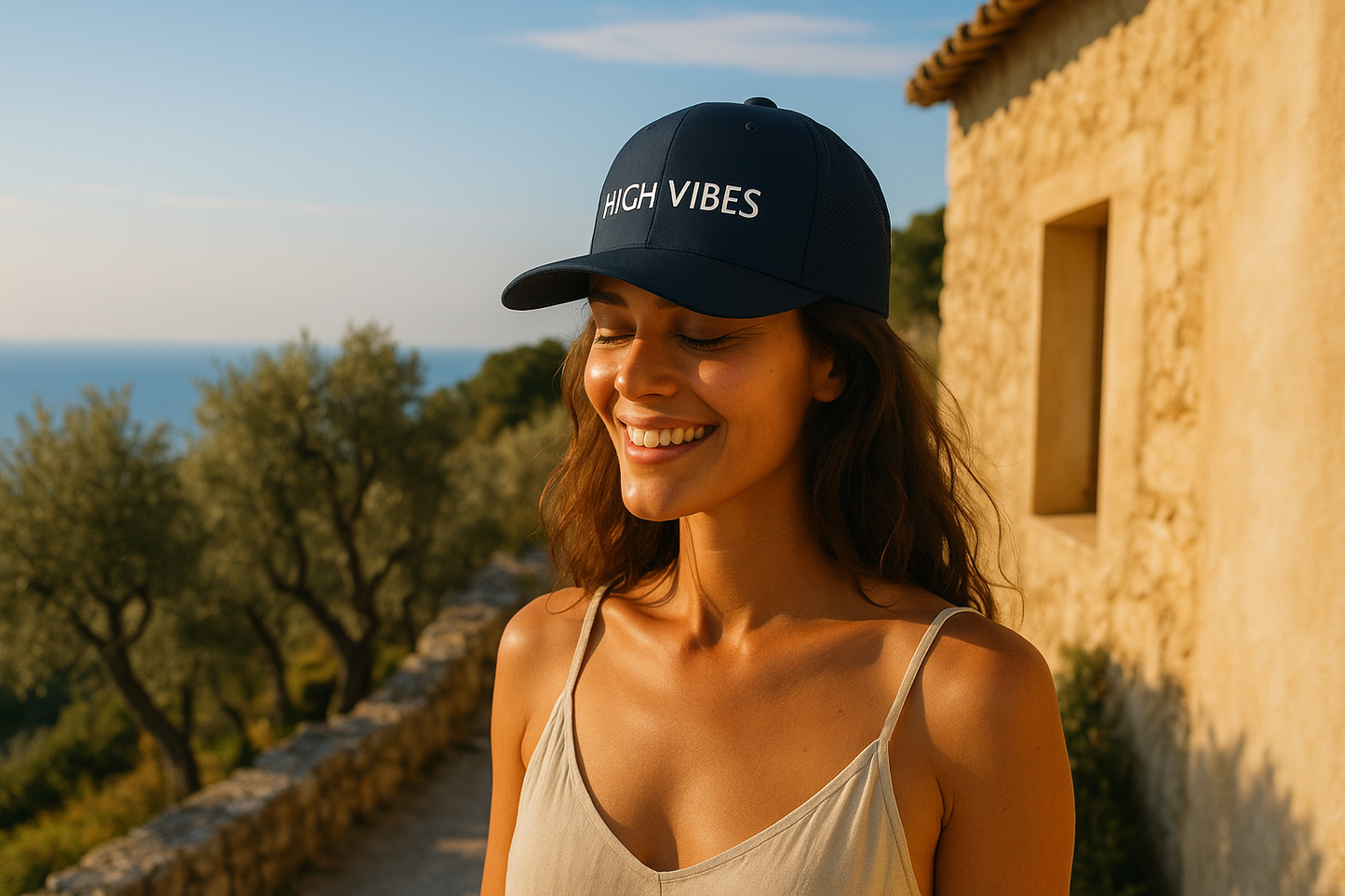 HIGH VIBES - Casquette Trucker brodée